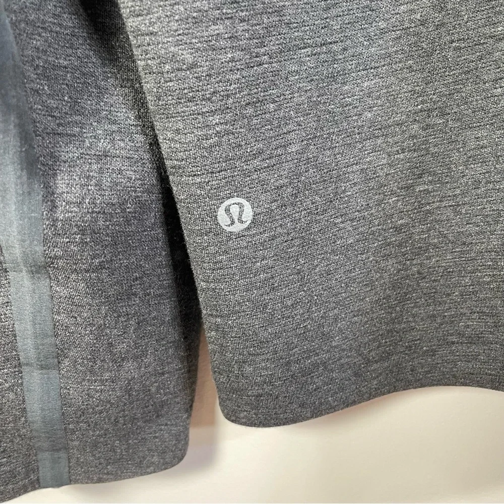 Lululemon Athletica Stratum Hoodie Heathered Black Men Full Zip Jacket Size XL